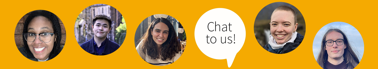 Chat to our students banner